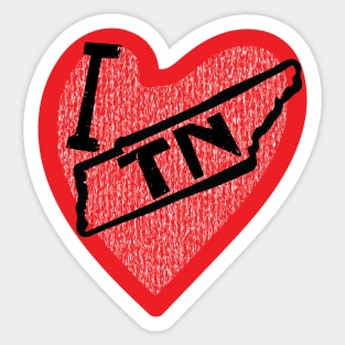 I Love Tennessee I Heart TN Sticker